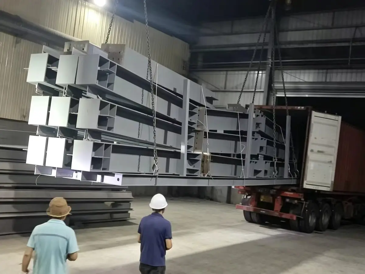 Container loading for KMK steel structure delivery to Bangladesh